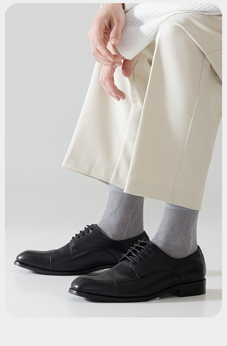 Mens Patterned Crew Mesh Summer Cool Socks Cotton Blend 1 bag include 5 pairs